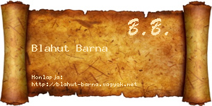 Blahut Barna névjegykártya